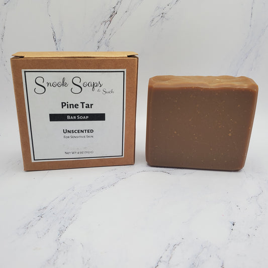 Pine Tar Bar Soap Unscented for Sensitive Skin