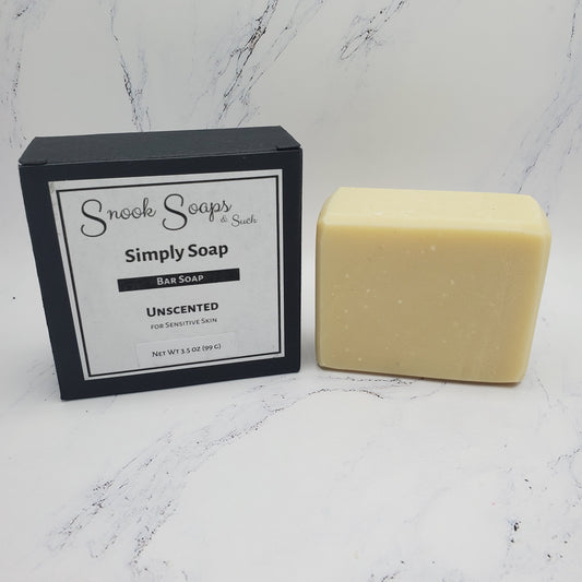 Simply Soap Bar Soap Unscented for Sensitive Skin